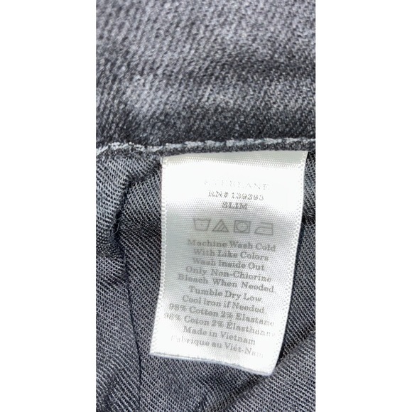 EVERLANE Jeans Men's 32‎ Black The Slim Jean Stretch Ankle Hemmed 32x27 *altered - Picture 5 of 9